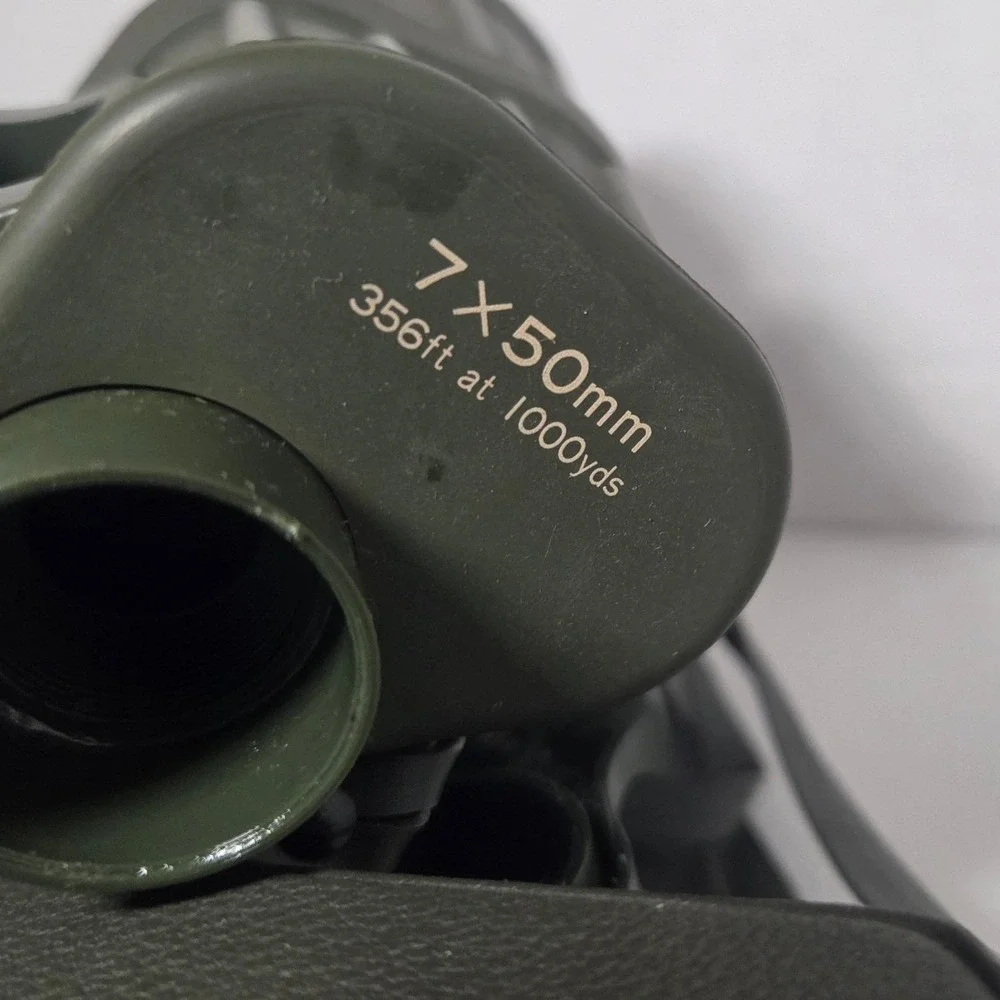 Vintage Sears 7x50mm Binoculars Model 473.2513500 356ft 1000yds W/ Storage Case